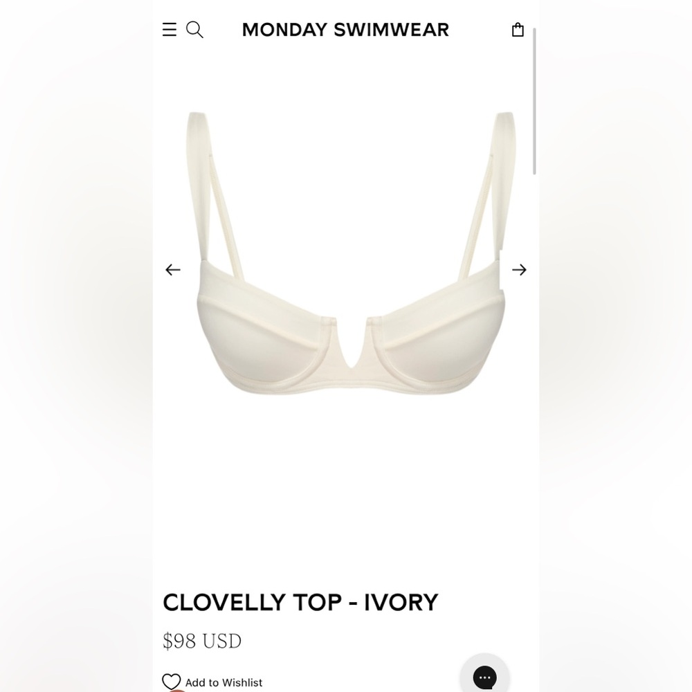 Monday Swimwear Clovelly Top NWT